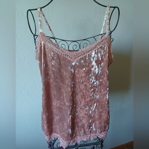 Cupio Pink Velvet Camisole